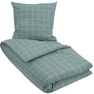 Kingsize sengetøj 240x220 cm - Dusty green Check - Bæk og bølge sengesæt - Borg Living dobbelt dynebetræk