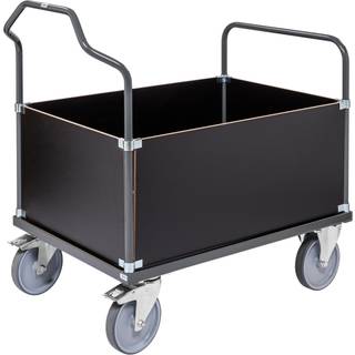 Kongamek 120 x 80 Mørkegrå/Sort Kassevogn.