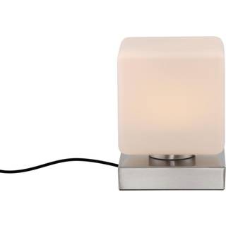 Paul Neuhaus LED-bordlampe Dadoa, stål, glas, dæmpbar