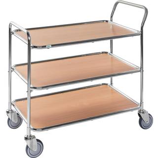 Kongamek 85 x 50,8 Bøg/Elektrogalvaniseret Bordvogn