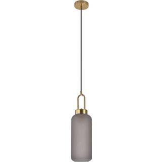 Luton, cylenderformet pendel i mat smokey glas