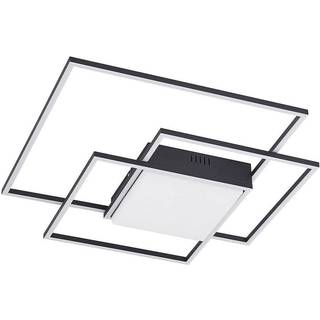 Lindby LED-loftlampe Nelinka, 60 cm, sort, aluminium
