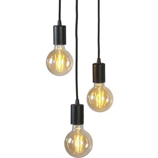 Industriel pendellampe sort 3-lys - Facil