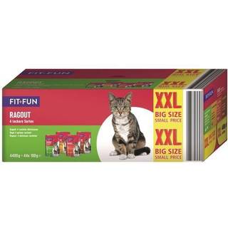 FIT+FUN Adult Ragout, menuboks pouch Kød 4 varianter 44x100 g