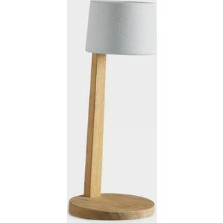 Ethimo Gaia Bordlampe Bærbar Rubelli Biliardo - Bærbare lamper Teak Grøn - GALAT1P140IG