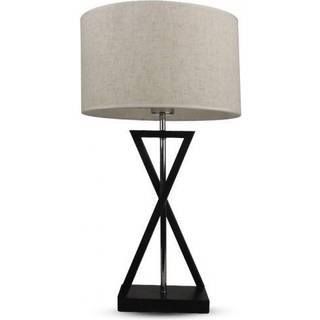 V-Tac moderne designer bordlampe - Hvid/sort, 1,5 meter ledning, E27 fatning, uden lyskilde