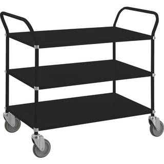 Kongamek 90 x 44 Sort Vogn med 3 hylder i lys farve