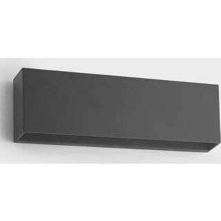 Lindby udendørs LED-væglampe Jarte, 24 cm, ned, grå, IP65