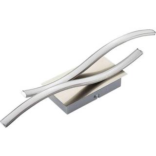 Lindby LED-væglampe Safia, 45 cm, nikkelfarvet, metal