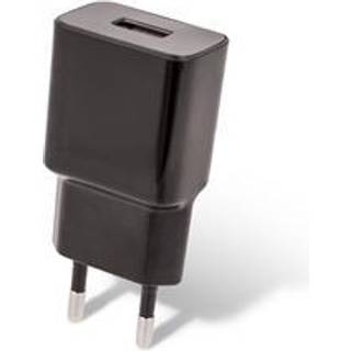 MXTC-01 Vægoplader USB, hurtig opladning (2,1A) + microUSB-kabel, sort