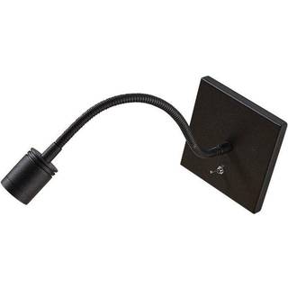 Lindby LED-væglampe Mayar, sort, metal, læselampe, 11cm