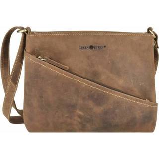 Schultertasche Leder 27x20cm "Vintage" antikbraun 1582-25 | Greenburry.de