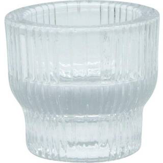 Vendbar lysestage i glas 1 stk.