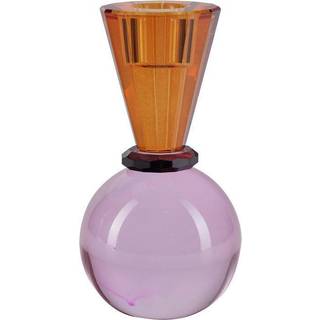 Lysestage, 3 part, matt round bottom, rose, black, amber