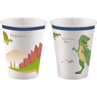 Dinosaur papkrus 8 stk. - 2 x designs