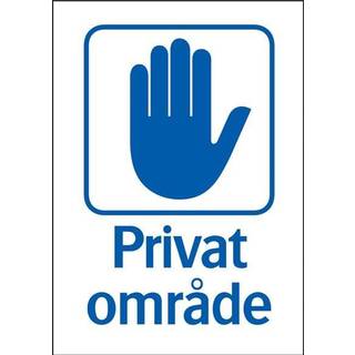 Skilt Privat område, 297x210 mm