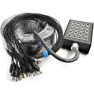StageBox Multikabel 16-input / 4-output XLR, 30 meter slange scene stage snake