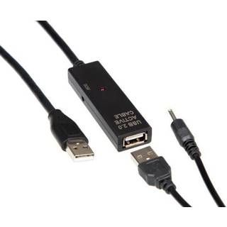 USB-A forlængerkabel 10m (sort)