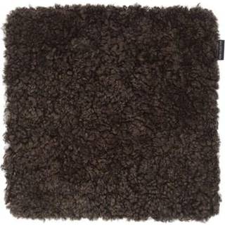 Skinnwille, Curly Seat Cover Sheepskin 40x40cm Charcoal Brown