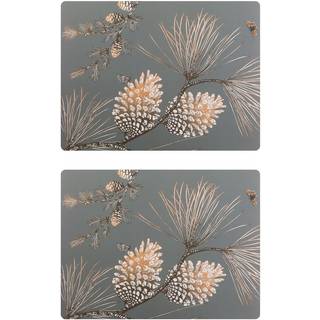 Åry Home Pine Cone dækkeservietter 2-pak Moss grey