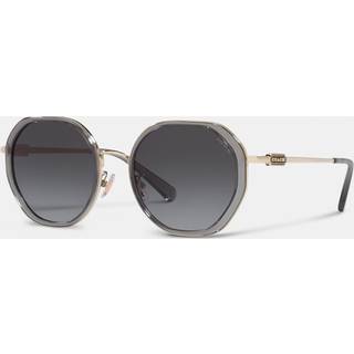 Coach HC7141 CD477 90058G 54 Solbriller Kvinder Guld - Transparent Grey Gold - 54mm