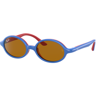 Ray - Ban Børn RJ9145S 7084/3 Solbriller Plast Blå Brun Rund Normal