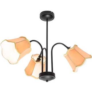 Klassisk loftslampe sort med guld lampeskærm 3-lys - Nona