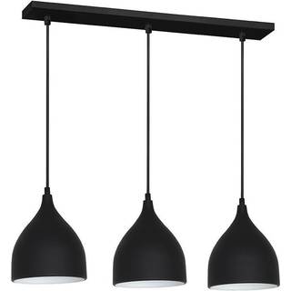 Pendellampe Nanu, sort, rustfrit stål, 3 lyskilder