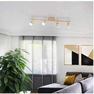 EGLO BUZZ LED spotskinne 4L, børstet messing