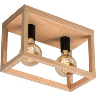 Envostar Rowan loftslampe i egetræ, 2fl