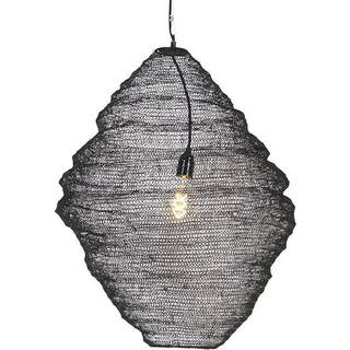 Orientalsk hængelampe sort 60 cm - Nidum
