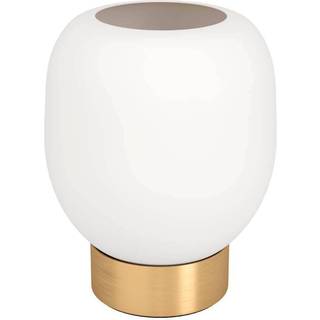 EGLO MANZANARES bordlampe, hvid/børstet messing