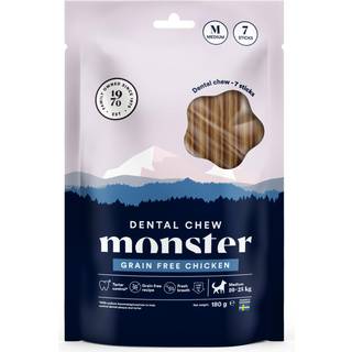 Monster Dog Dental Chew Grain Free Chicken Medium - 7-pakke