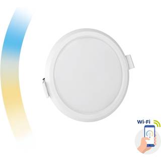 6W Smart home LED indbygningspanel - Tuya/Smart Life, Google Home og app, hul: Ø10,5 cm, Mål: Ø11,2 cm, 230V - Dæmpbar : Via Smart Home, Kulør : CCT (Varm til Kold Hvid)