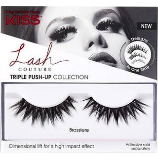 Kiss Lash Couture Triple Push Up Collection 3D Volume False Eyelashes With Triple Design Technology Multi-Angles & Longs Cruelty-Free Contact Len