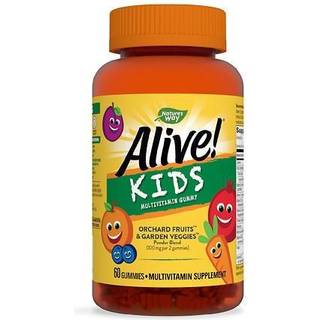 Nature's Way – Alive! Kids Multivitamin Gummy 60 stk. (Kirsebær, Appelsin & Drue)