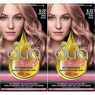 Garnier Olia ammoniakfri olieholdig permanent hårfarve 8.22 Mellem Roséguld 2 stk