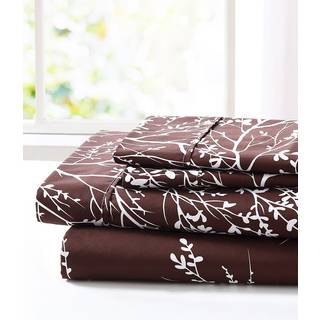 Spirit Linen hjem Queen Size Sengelagner - Ren Microfiber 4 Del Polyester Sengelagner Lagen & Pudebetr?k - Queen Lagner til alle ?rstider (L?v Ch