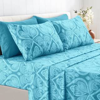 LDC Lux Decor Collection Bedark - 6 pc i fuld st?rrelse sengelinneder - H?j GSM b?rstet mikrofiberark -upto 16 tommer dybe lomme senget?j og pude