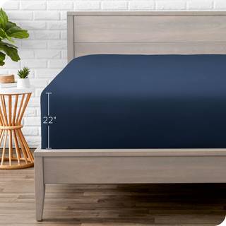 Bare hjem fuld monteret ark - ekstra dyb lomme monteret ark - premium 1800 mikrofiber - ultra -blød rynke gratis - fuld dyb lomme bundplader (ful