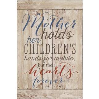 Dexsa En mor holder p? horisonter Wood Plaque med staffeli | Lavet i USA