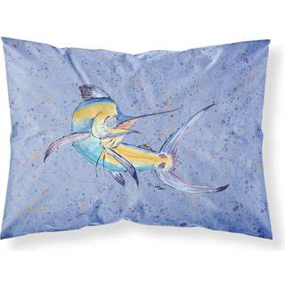 """" Caroline's Treasures 8350Pillowcase Blue Marlin Moisture Wicking Fabric Standard Pillowcase Large Multicolor """"