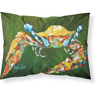 """" Caroline's Treasures MW1157Pillowcase Go Green Crab Moisture Wicking Fabric Standard Pillowcase Large Multicolor """"