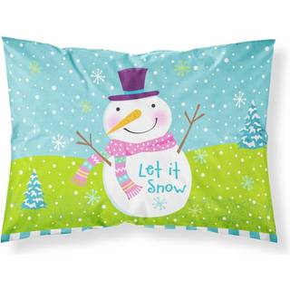 """" Caroline's Treasures Christmas Snowman Let It Snow Fabric Standard Pillowcase Vha3017Pillowcase Multicolor """"