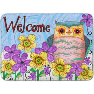 """" Caroline's Treasures Welcome Owl Floor Mat 19 """" """" X 27 """" """" Multicolor """"