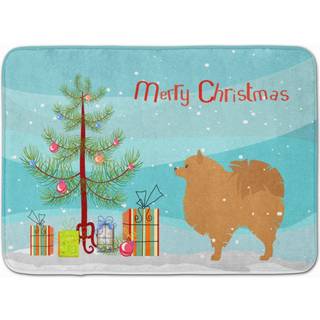 """" Caroline's Treasures Pomeranian Merry Christmas Tree Floor Mat 19 """" """" X 27 """" """" Multicolor """"