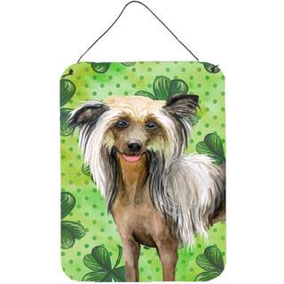 """" Caroline's Treasures Chinese Crested St Patrick's Metal Print 16 """" """" X 12 """" """" Multicolor """"