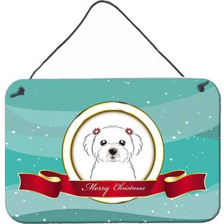 """" Carolines skatte maltesiske glædelige julevæg eller dør hængende tryk BB1518DS812 8HX12W """"