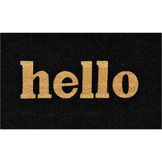 Calloway Mills 100211729Bnb Block Hello Doormat 17 """" X 29 """" Black/Natural