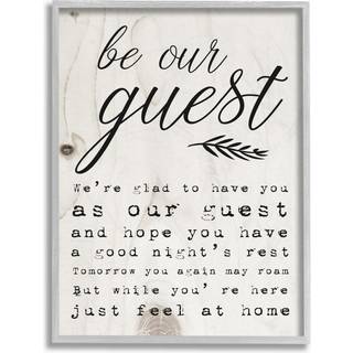 Stupell Industries være vores gæstedigt Cursive Gray Framed Wall Art 11 X 14 Design af kunstner Daphne Polselli